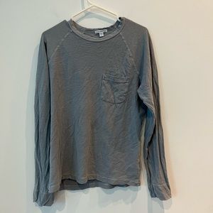 James perse long sleeve grey shirt